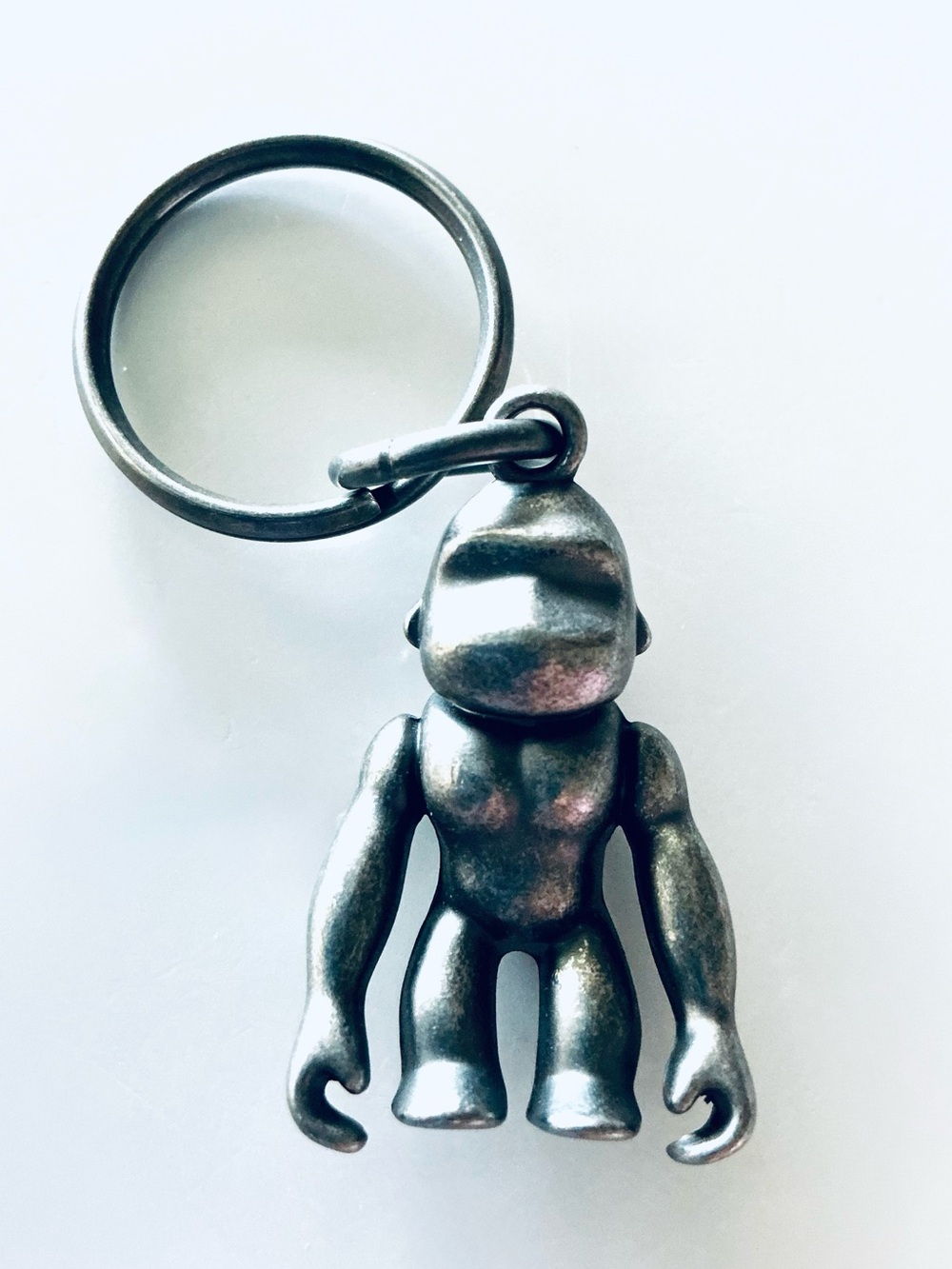 KIPLING, Metal Robot Monkey Charm/Fob/Keychain/Hangtag in Gunmetal Silver